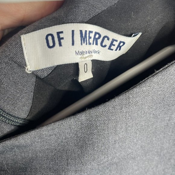 Of Mercer Madison Sheath Dress Womens 0 Half Sleeve Gray Virgin Wool Flaw - Picture 7 of 8